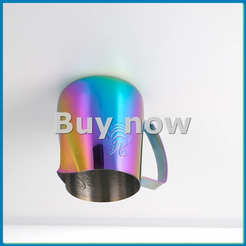 

Кувшин для вспенивания молока из нержавеющей стали, 400 мл, для приготовления кофе, крема, эспрессо, латте-арта, для дома, B-ROWI