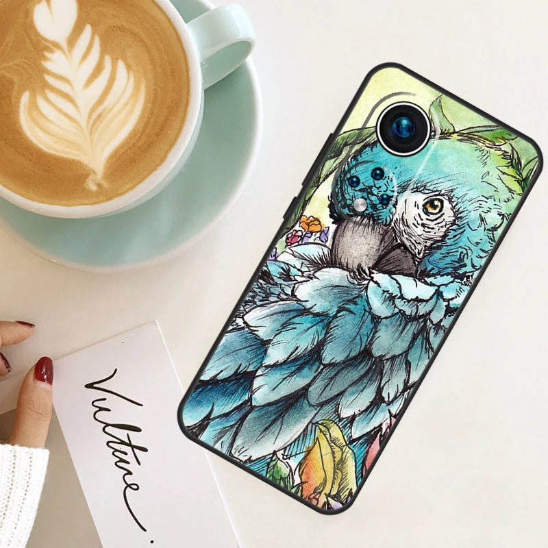 Animal Parrot Bird For Huawei P40 P20 P30 P60 Pro Nova 5T 9 P Smart Honor Magic5 Lite 50 70 90 X8 X8a X9a Case