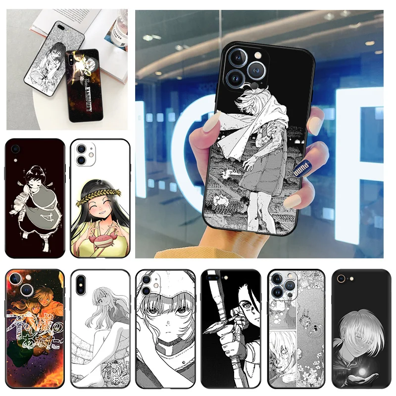 Phone Case for Apple iphone 16 Pro 15 12 11 13 Mini 14 Plus SE XR X XS Max Anime To Your Eternity Soft Black Anti-Drop Cover