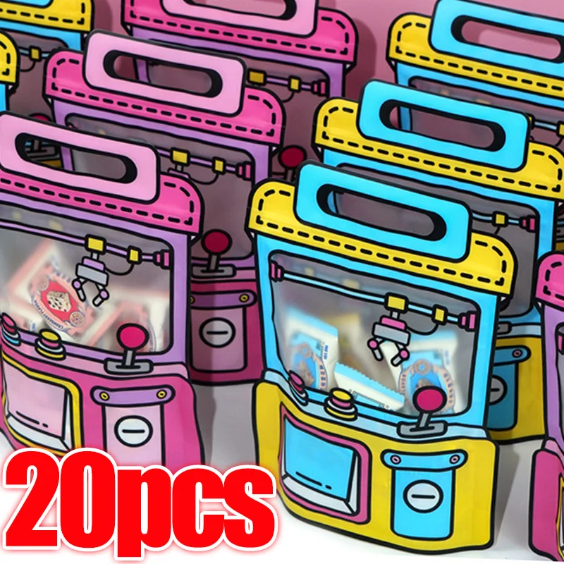 20/1PCS DIY Stand Up Plastic Doll Sealing Bag Resealable Child Sugar Snack Candy Cookies Biscuit Coffee Gift Storage Pouches