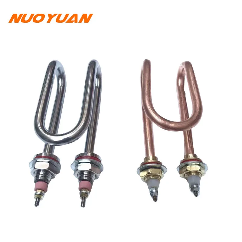 220V Heater Element Stainless Steel/Copper Immersion Water Boiler Heater Pipe Tubular Heating Resistor 2KW/2.5KW