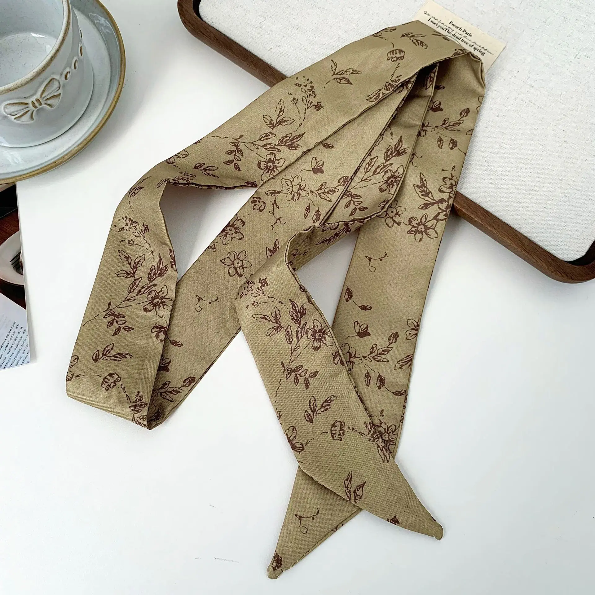 

Polka-dot Scarf: A Stylish, Sophisticated Accessory—Perfect as a Small Neck Scarf, Long Bag Ribbon, Hair Tie, or Belt
