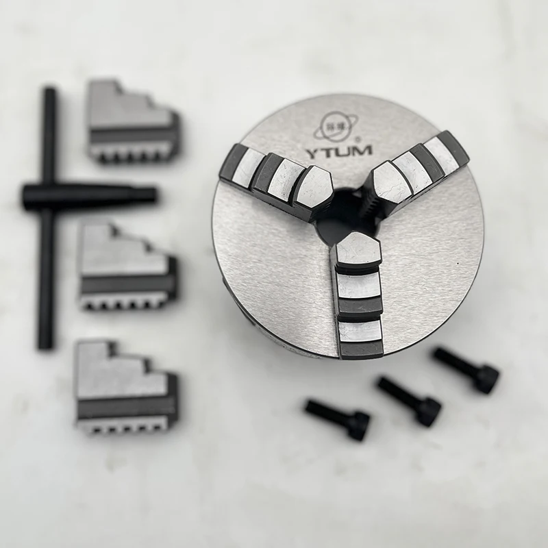 High Precision of Mini Lathe Chuck 80mm YTUM Brand 3 Jaw Self-centering Chuck K11-80 Manual Lathe Chuck 3 Jaw Mini Chuck