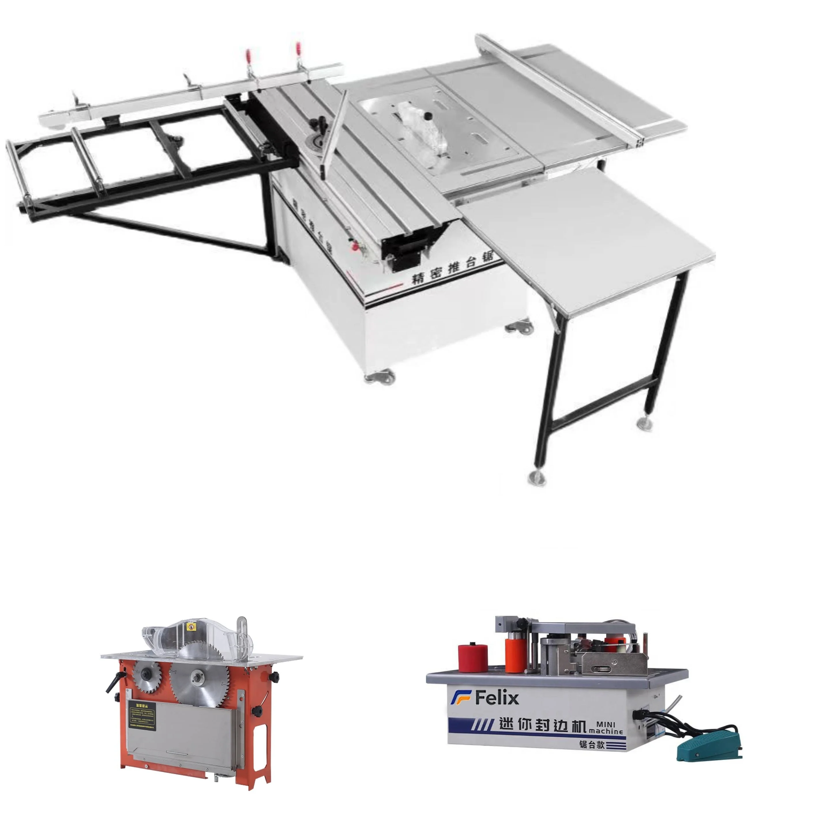 MJ103 Folding Portable Small Mini Sliding Table Saw 45 Degree Double Blade Panel Saw