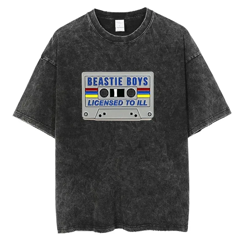 Band Beastie Boys T-shirt Airplane Jet Old School Hip Hop Men Women Streetwear Tops Cotton Vintage Oversized Short Sleeve Tees