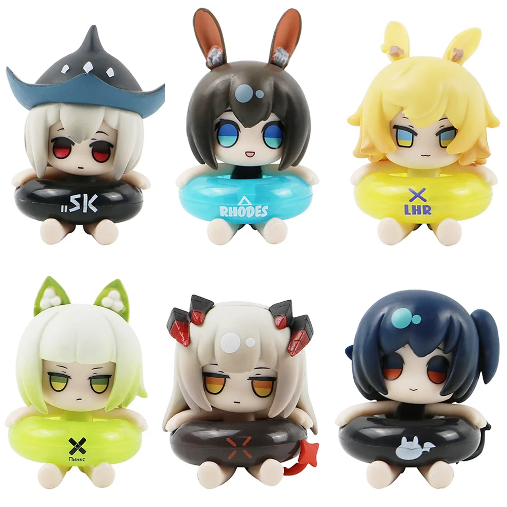 

6pcs Anime Beach Party Mini Figure Set Capsule Toy Model Gift