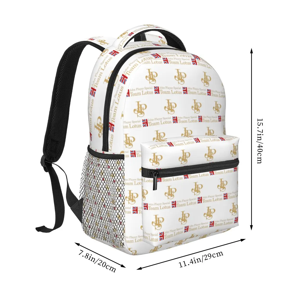 JPS John Player Special Team Student Backpack School Bag Hiking Travel Daypack for Boys Girls Fashion Bookbag Shoulder Bags
