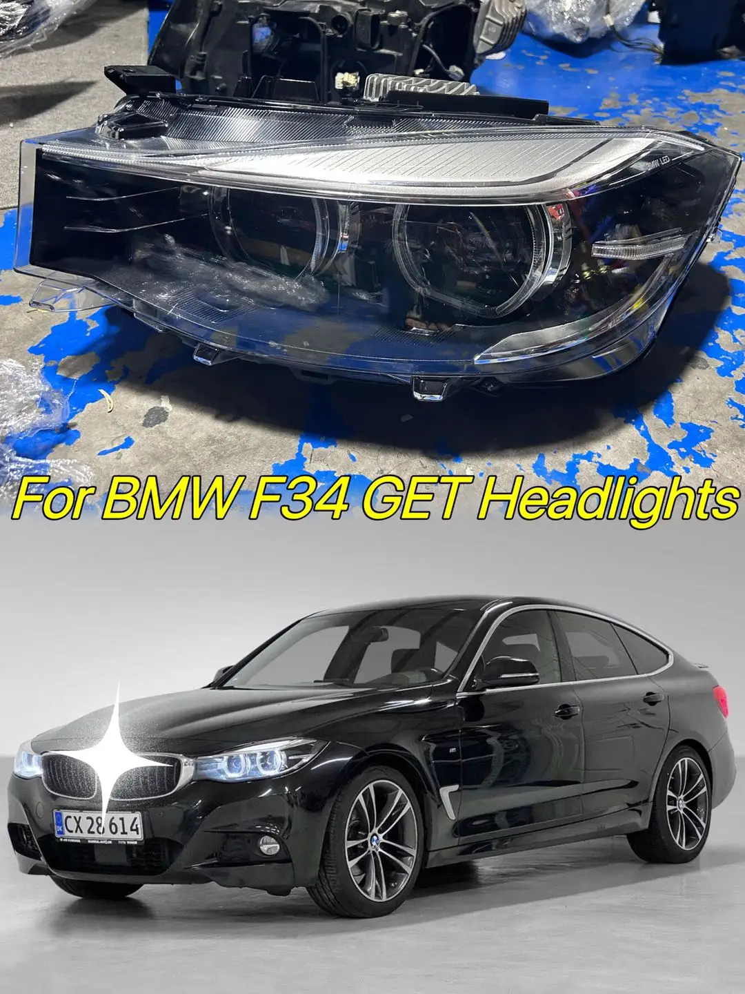 OEM Original Headlamp for BMW GT F34 LED Headlight 3 Series GT F34 Headlight 2016-2018