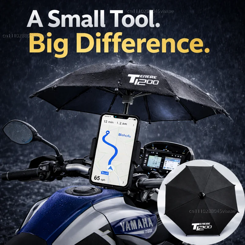

For yamaha Tenere1200 Motorcycle Phone Umbrella Holder Waterproof Sunshade Anti Glare Rainproof Handlebar GPS Mount