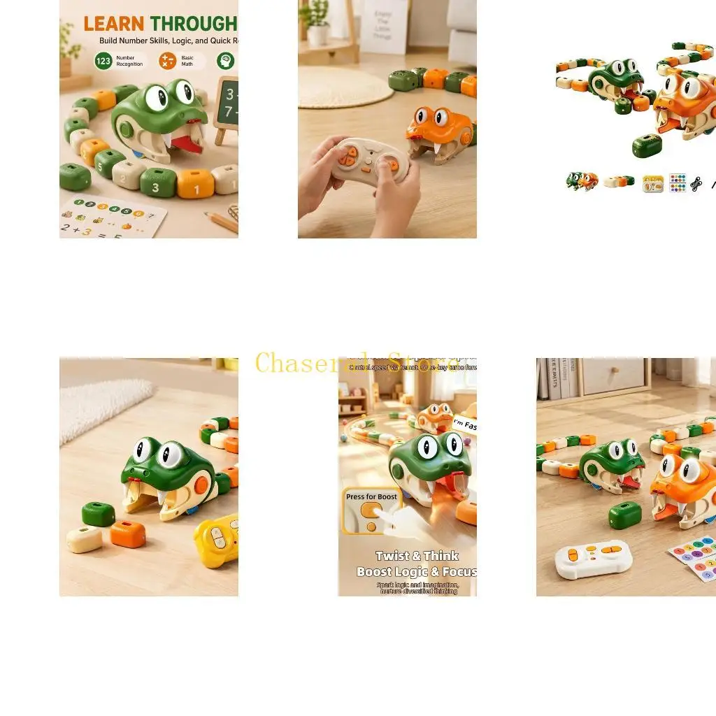 E7CE Segmented Snake Toy with Remote Indoor Moving Fun Indoors