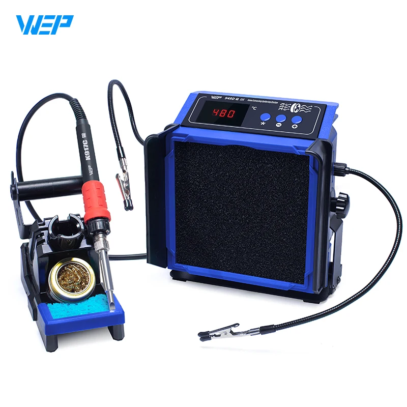 

WEP 948DQ-III Digit Display with helping hand Soldering Iron Fume Extracting Soldering Station Smoke Absorb