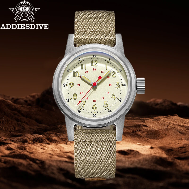 ADDIESDIVE New Watches for Men Automatic Watch 36mm Mechanical NH35 Wristwatch For Gift AD2076 Super Luminous Waterproof 200m