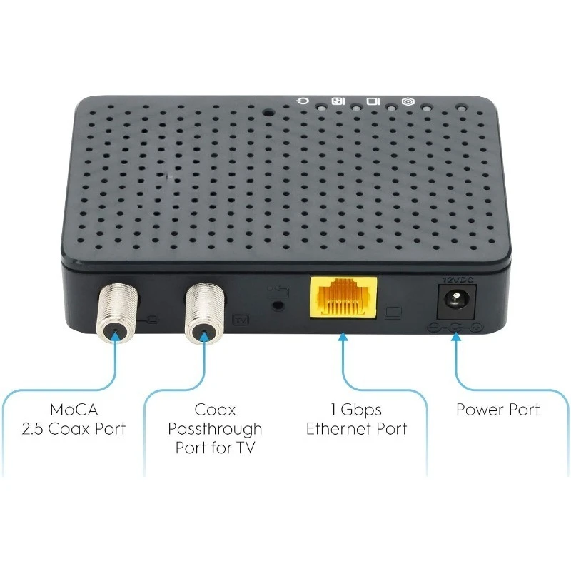 محول MoCA 2.5 - وحدة واحدة (المحول الثاني مطلوب) |   إيثرنت فوق اقناع |   ما يصل إلى 1 جيجابت في الثانية |   العمود الفقري المثالي للفيديو