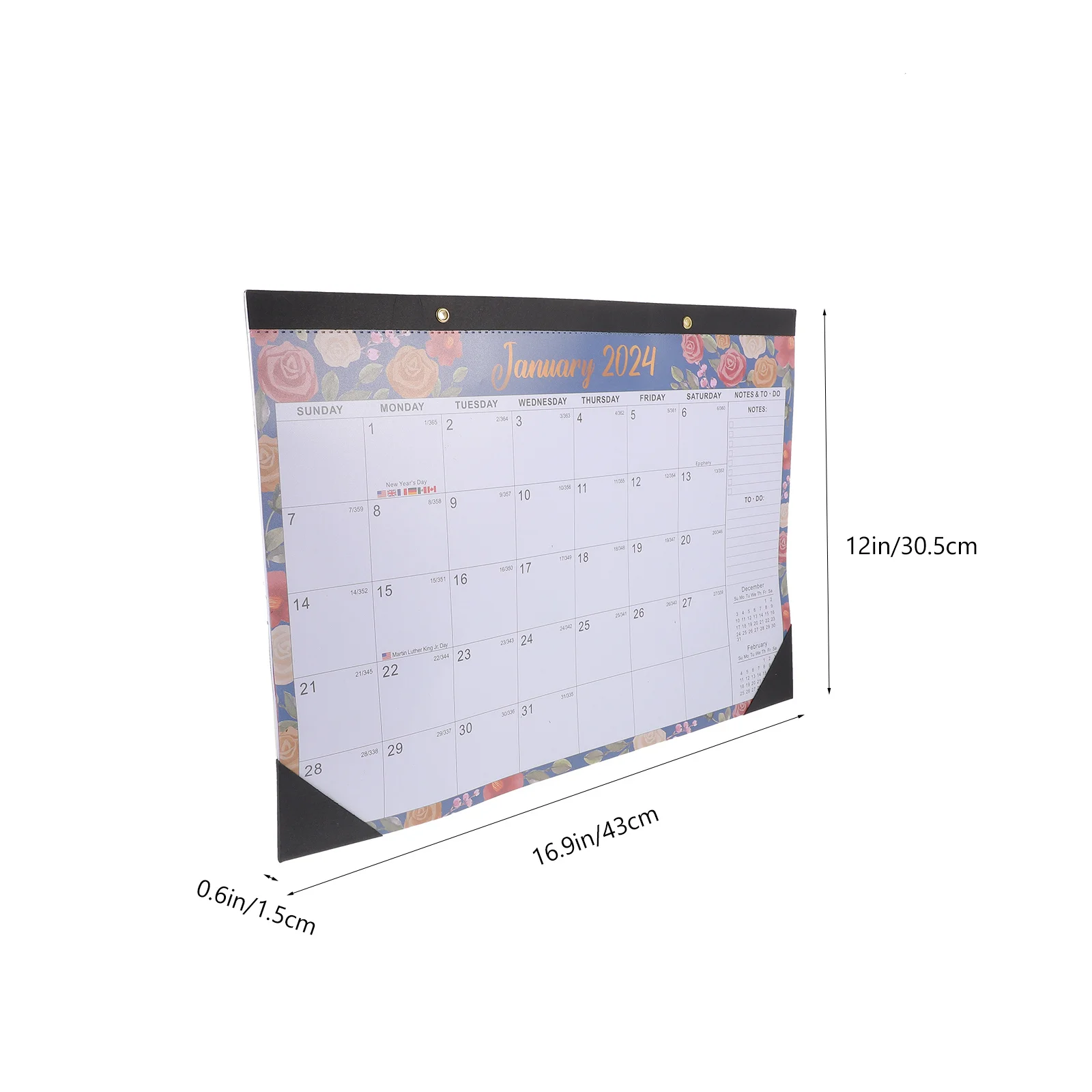 1pc 2024 Wall Hanging For Home Office Use Schedule Note Planner English 2024 Calendar Household Note Calendar Printing Product