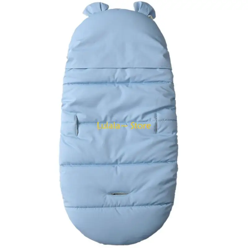 Y4QA Baby Envelope Bag Windproof Footmuff Removable Warm Collar for Universal Pram