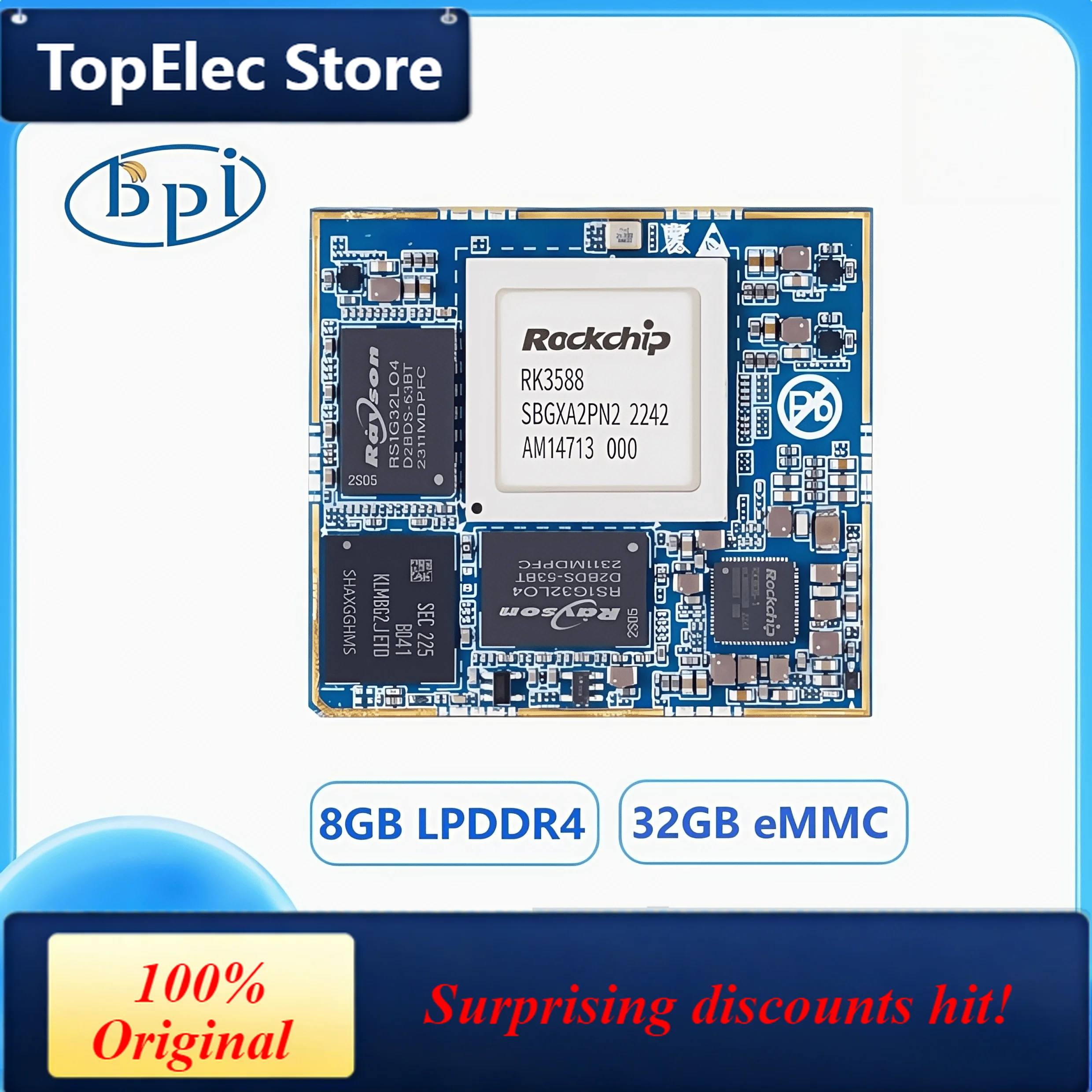 Rockchip Rk3588 Development Board - TopElec Banana Pi BPI-RK3588 LGA package