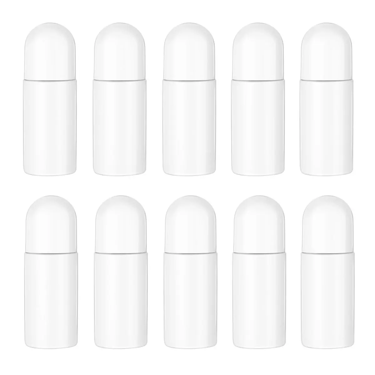 10 ชิ้นขวดลูกกลิ้งพลาสติก 50 มล. รีฟิลได้ สำหรับบรรจุน้ำมันหอมระเหย ป้องกันการรั่วซึม สำหรับน้ำมันหอมระเหยและน้ำหอม