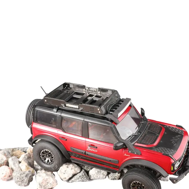 ABYB Metal Luggage Carrier Roof Rack with Fixing Rail for TRAXXAS TRX4M 1/18 RC Crawler Car Upgrade Parts Accessories