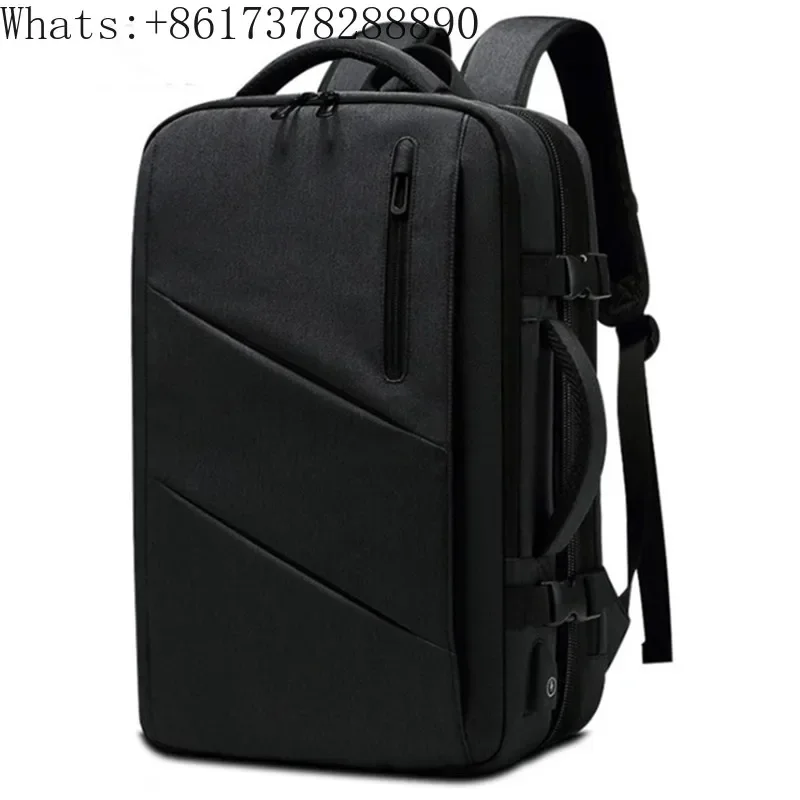 الرجال قابلة للتطوير 15.6 مكافحة سرقة كمبيوتر محمول اللوحي على ظهره USB شحن رجل حقيبة مدرسية أكسفورد مقاوم للماء السفر الظهر حزمة الأمتعة