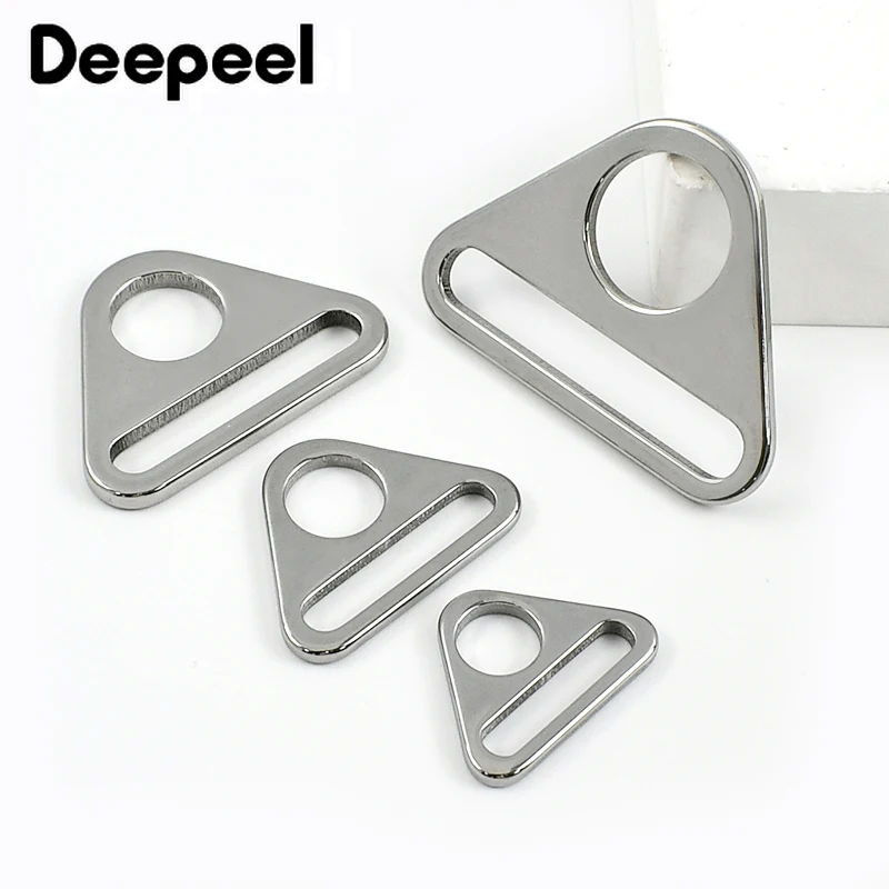 

5/10Pcs Deepeel 20-38mm Stainless Steel Triangle Buckle Bag Strap Adjuster Clasp Bra Bikini Anti-slip Connector DIY Fastener Kit