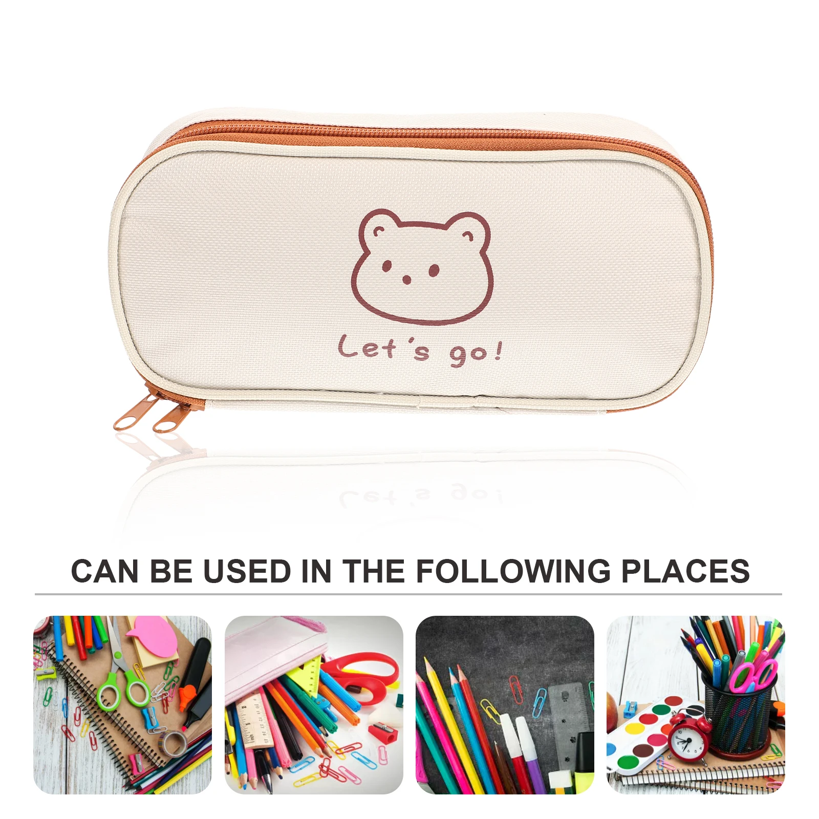 

Pencil Case Stationery School Pouch Large Capacity Bag Canvas Zipper Supplies