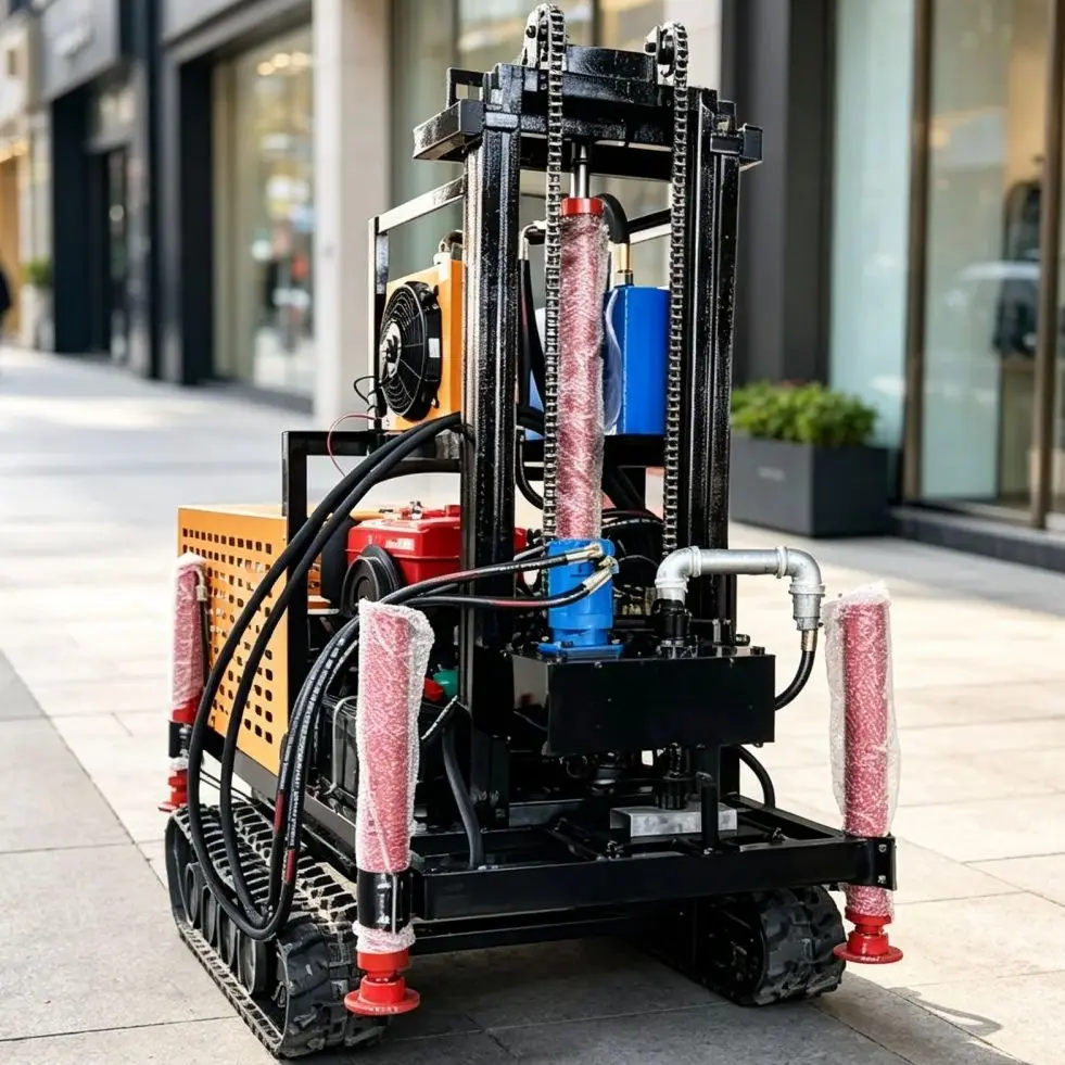 Customized Crawler Water Well Drilling Rig, Small Diesel‑hydraulic Drilling Equipment, Rapid Well‑forming Equipment