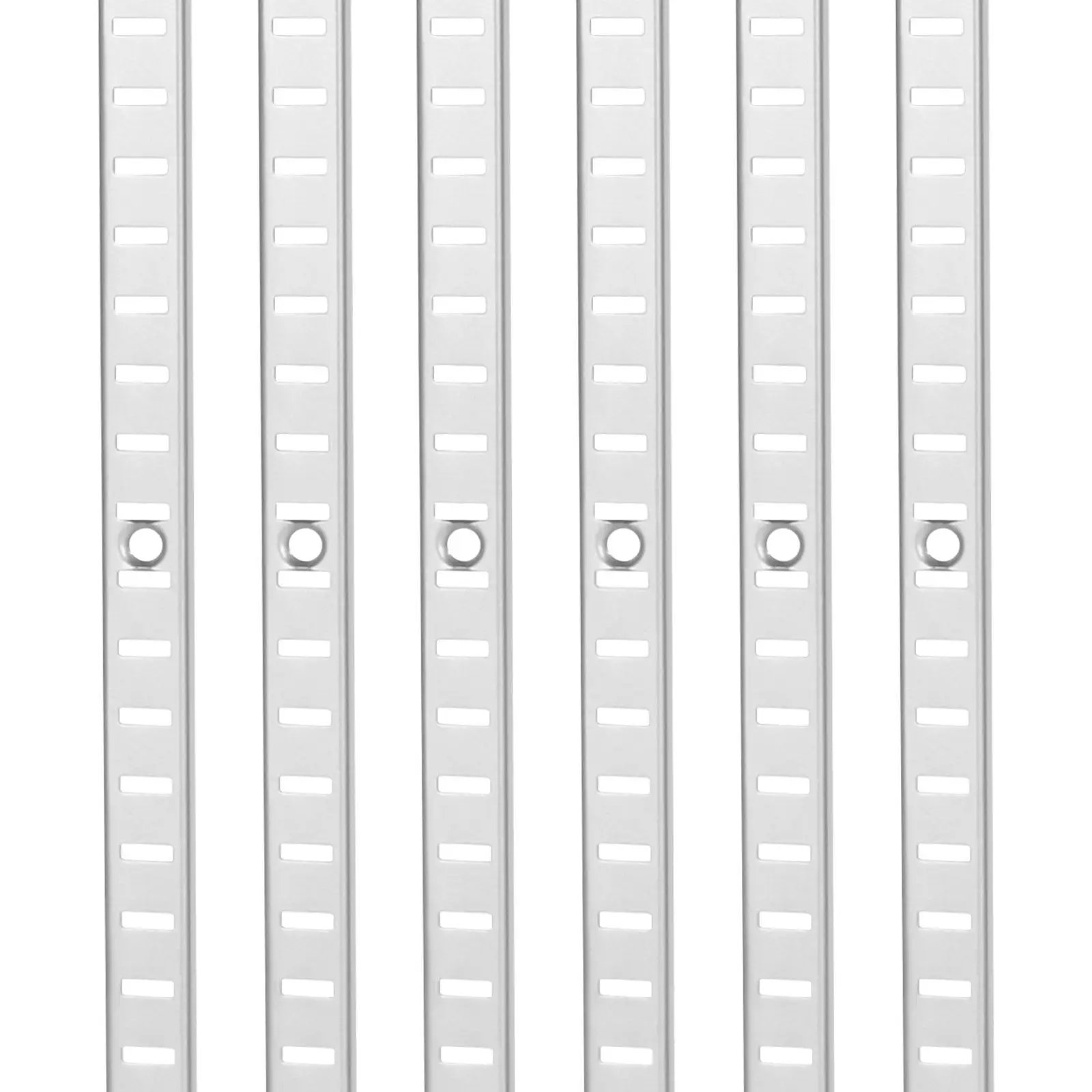 

6-Pack 36.3-Inch Steel Shelf Track,Heavy Duty Adjustable Wall Mounted Shelf Pilaster Rail for Home Office Storage Organization