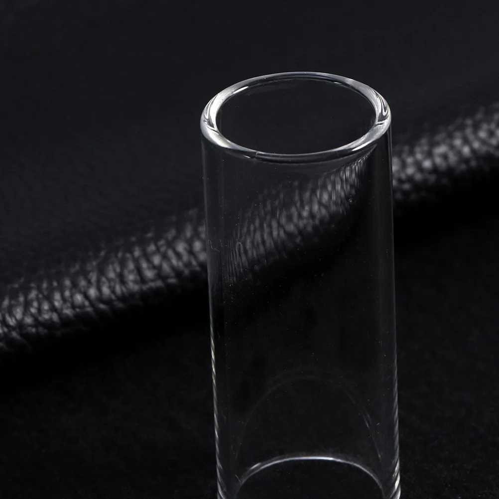 2pcs 51mm Glass Slide and Stainless Steel Slide Medium Bottleneck Slide for Guitar Bass (Transparent and Silver)