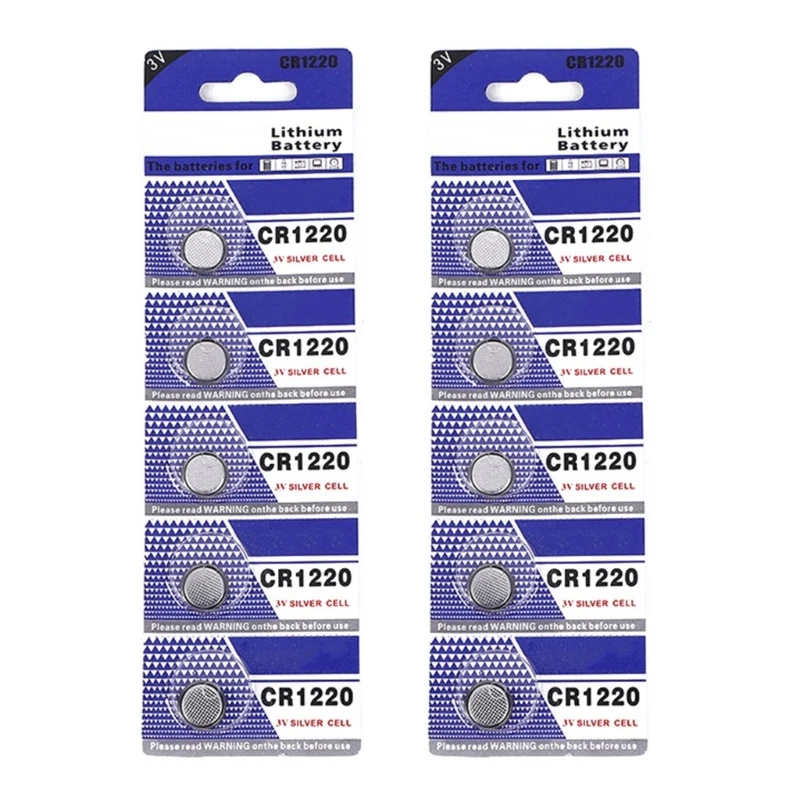 5/10pcs CR1220 High Power Button Cell Battery Coin Battery Coin Cell 3V Button Battery for Watch Remote Key Power Supply