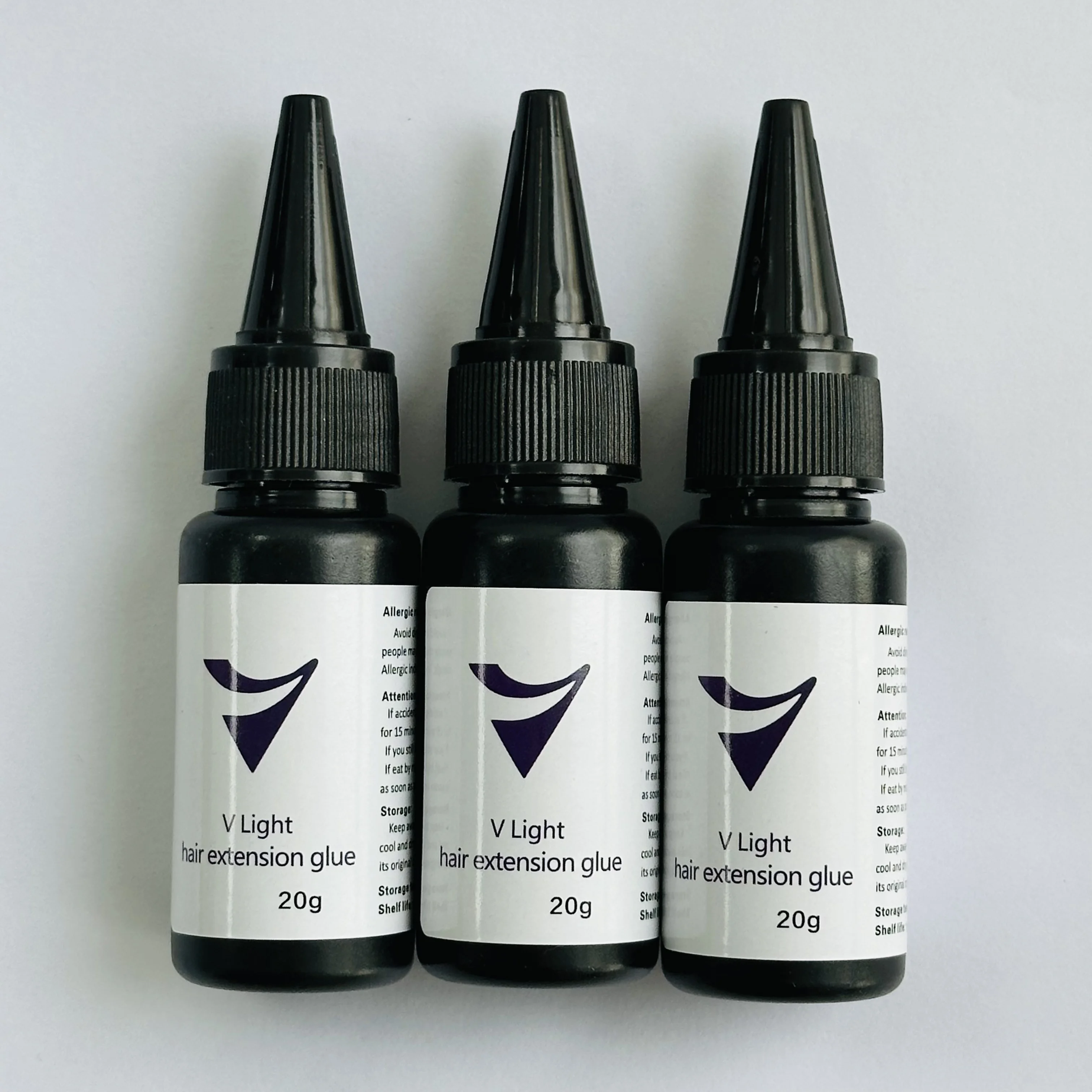 غراء تطويل الشعر بالأشعة فوق البنفسجية مع مزيل 20 جرام مزيل ضوء الأشعة فوق البنفسجية 20 مللي على شكل حرف V غراء تمديد الشعر الخفيف لتطويل الشعر بسرعة