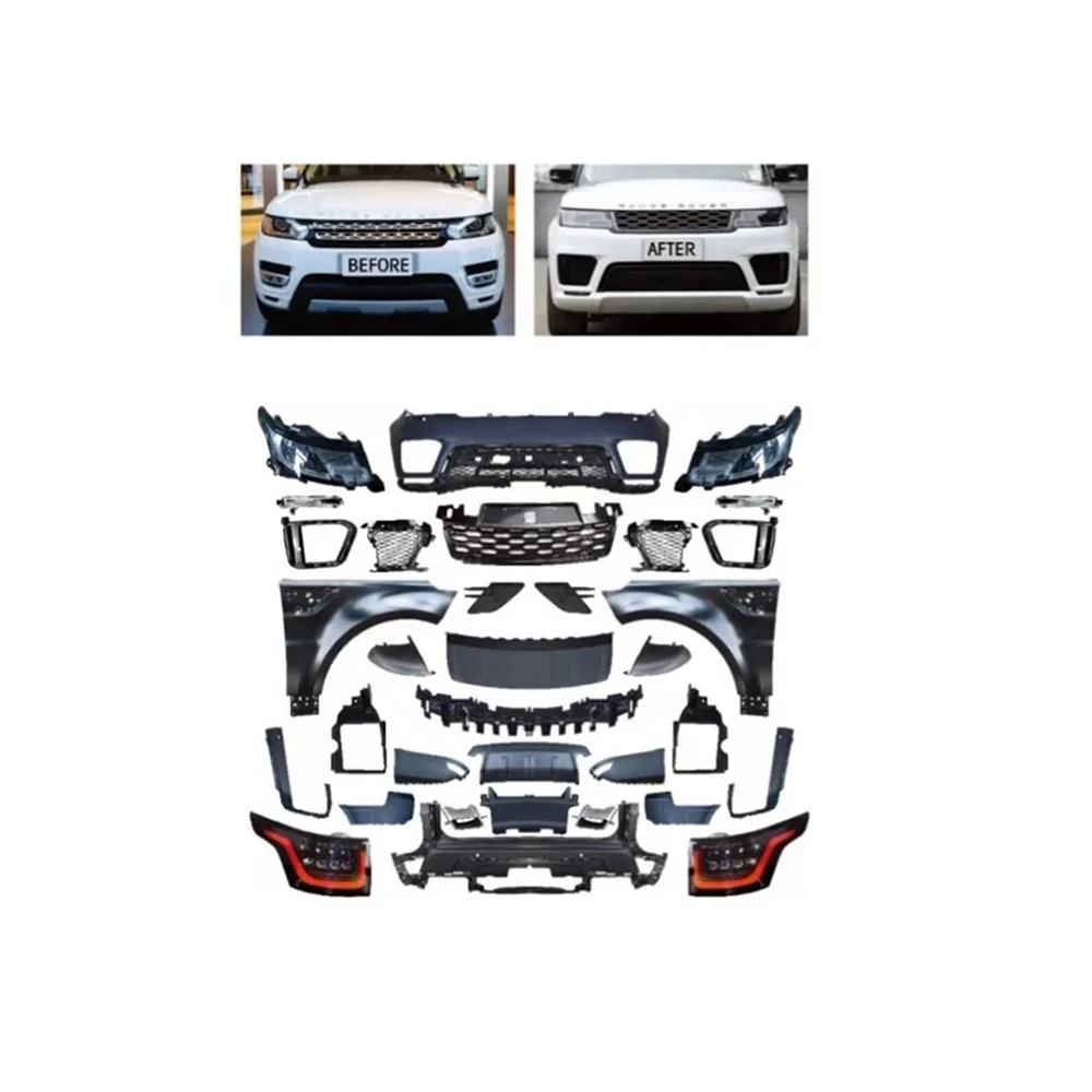 

Для обновления Rang Rover Sport 2016-2021 преобразования широкого кузова L494, обновленный передний и задний бампер