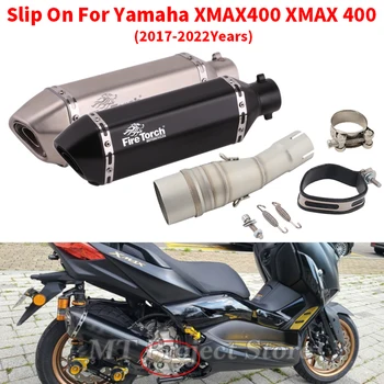 Motorcycle exhaust system muffler for Yamaha X MAX XMAX 400 XMAX400 2017 - 2022 modified middle link pipe escape with DB Killer