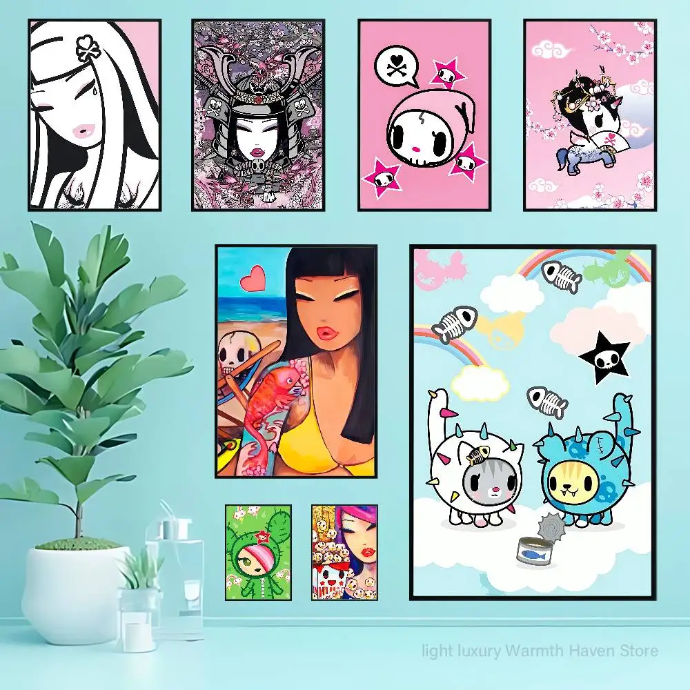 

T-TokidokiS-S Girl Poster Waterproof HD Wall Art Decal Self-Adhesive Aesthetic Decor For Home Living