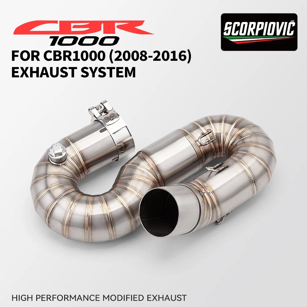 

CBR1000RR CBR1000RR2008-2016 motorcycle exhaust intermediate connecting pipe stainless steel rotating S pipe