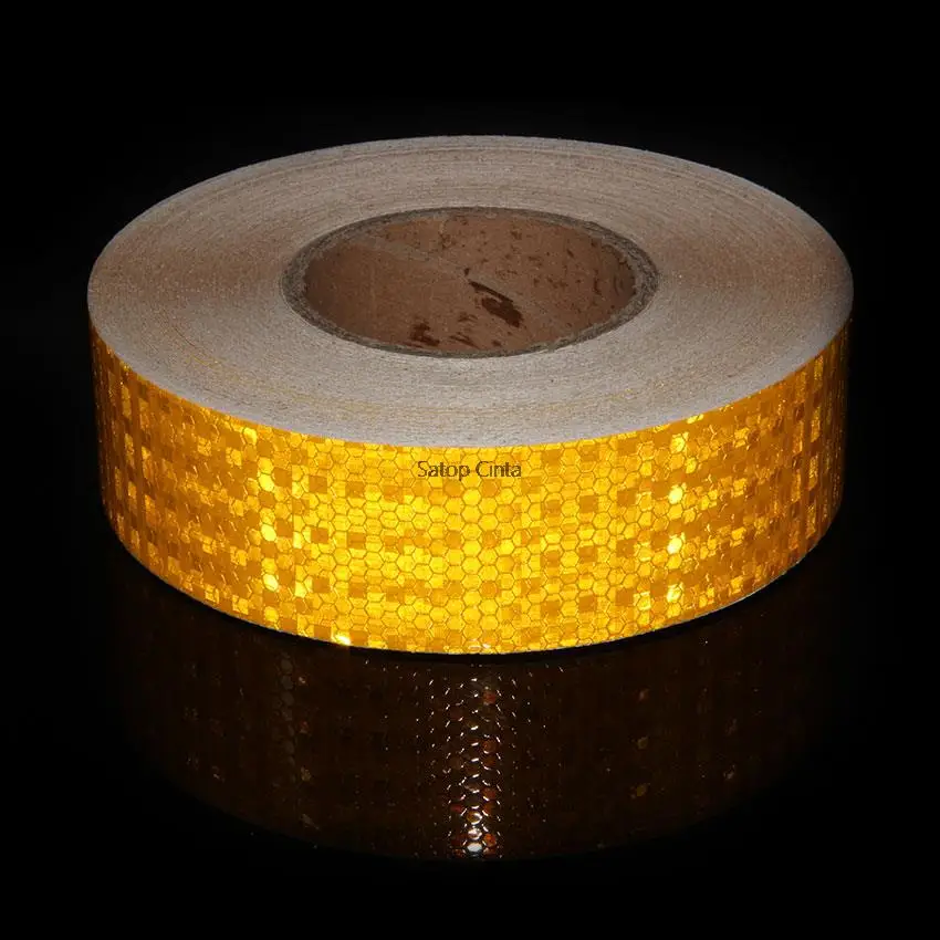 2Inch*164FT Yellow Reflective Bicycle Stickers Adhesive Tapes Waterproof Reflectors Protective Strip Film For Motorcycle Bicycle