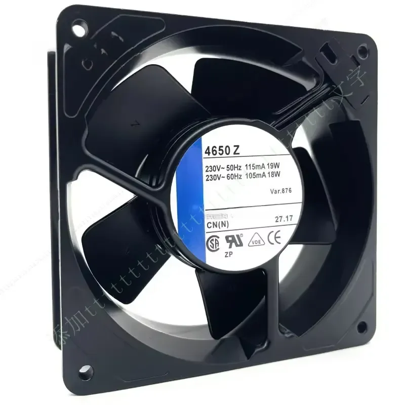 W FOR  EBM PAPST 4650X 4650Z 4656X 4656Z 4580N 4558N 120*120*38MM 12038 230V High Temperature Resistant All Metal Cooling Fan