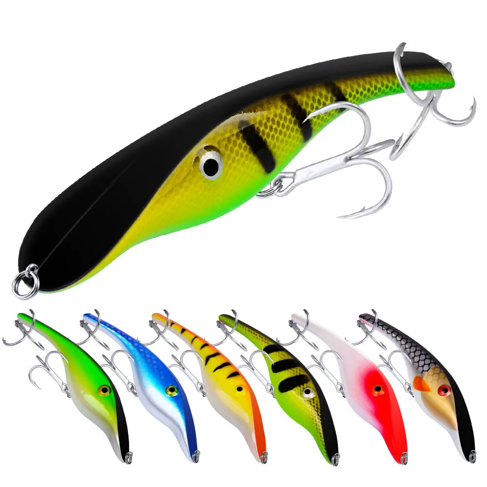 

PROBEROS 1pcs Fishing Lure 14.5cm 42g Hard Artificial Penceil Lure 6 Color Minnow Crankbait Fishing Baits 1/0# Treble hook dw306