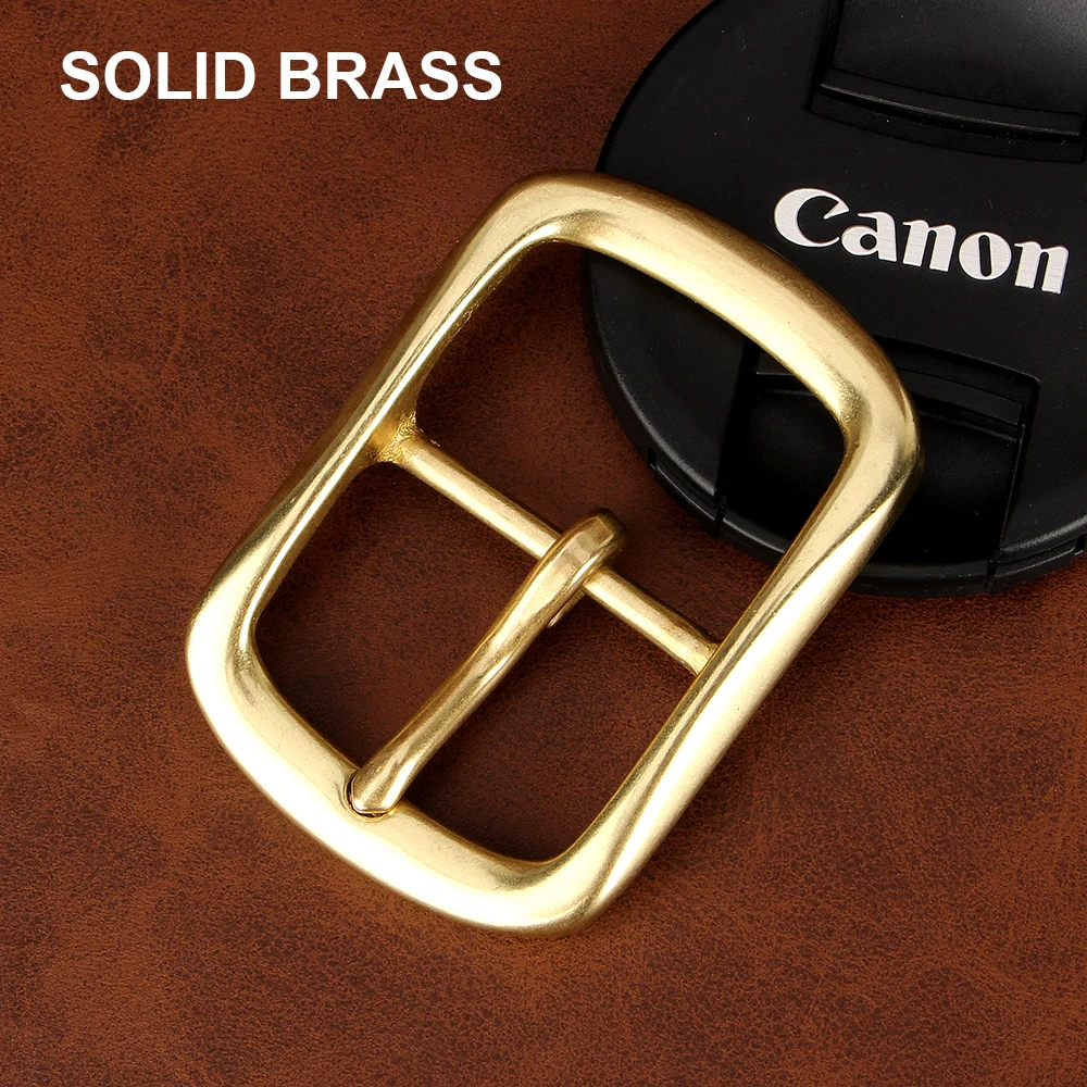 Sogefimen 1pc 40mm Solid Brass Men's Belt Buckle DIY Leather Craft Jeans Trousers Casual Garment Decoration for 38-39mm Belts