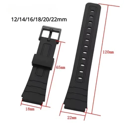 18mm 20mm Silicone Rubber Strap for Casio W800H W800H A158/168 AE1200/1300 Watchband for SGW400 F91W F84 F105/108 Bracelet