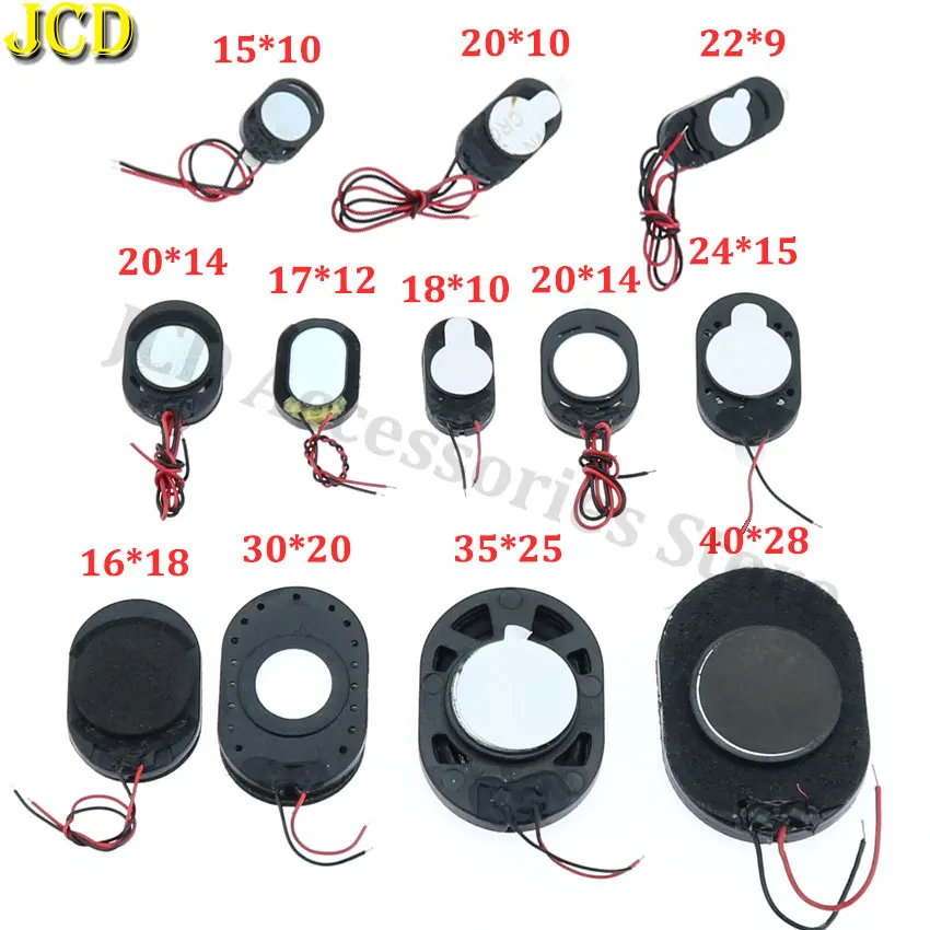 

2pcs 20*10 22*9 8R 1W Universal Speaker With Wire 17*12 18*10 20*14 24*15 26*18 30*20 35*25 40*28 15*10 Common Elliptical Horn