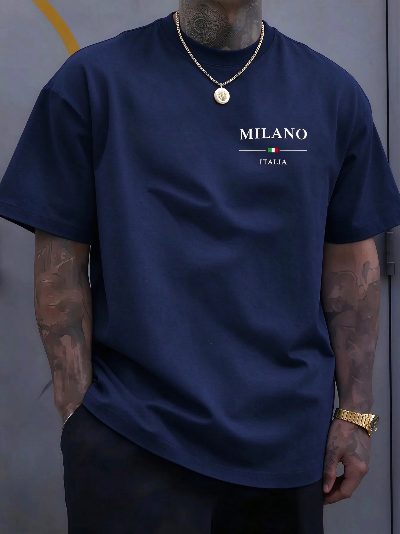 Mens Clothes Milano Italia Print White T Shirt, Unisex Casual Crew Neck Tshirt, For Summer, Christmas, Thanksgiving, New Year