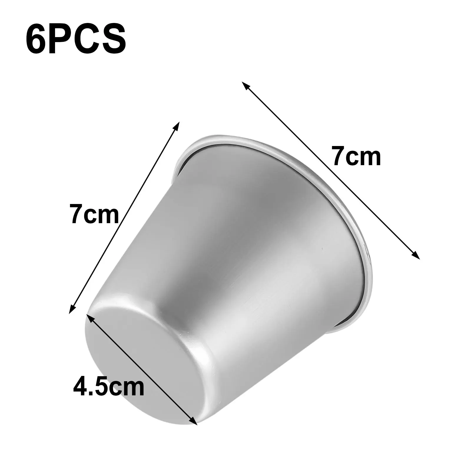 Baking Cups in Pack Of Six Made From Aluminum Perfect For Creating Individual Treats Such As Cupcakes And Jello