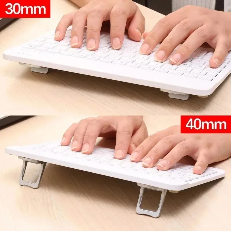 2Pcs/Set Invisible Keyboard Riser Adjustable Laptop Stand Mini Self Adhesive Computer Cooling Pad Kickstand for MacBook Lenovo