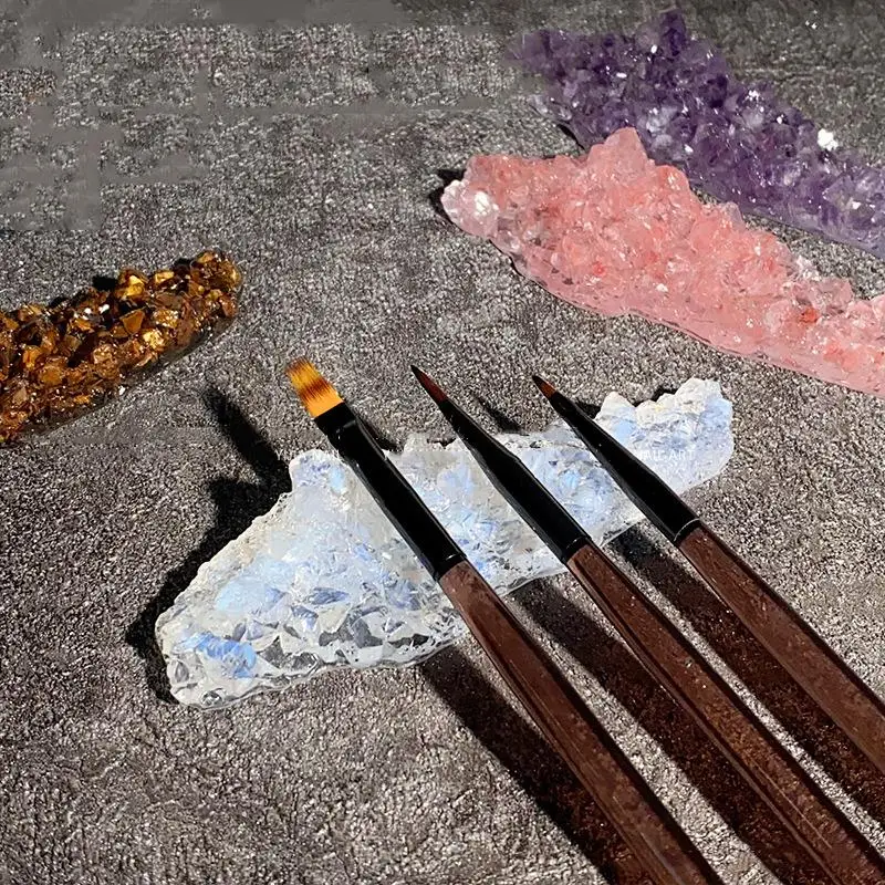 

Colorful Crystal Resin Nail Pen Holder For Beginners Nail Art Brush Display Shelf Ice Mountain Design Nail Art Tool Manicure