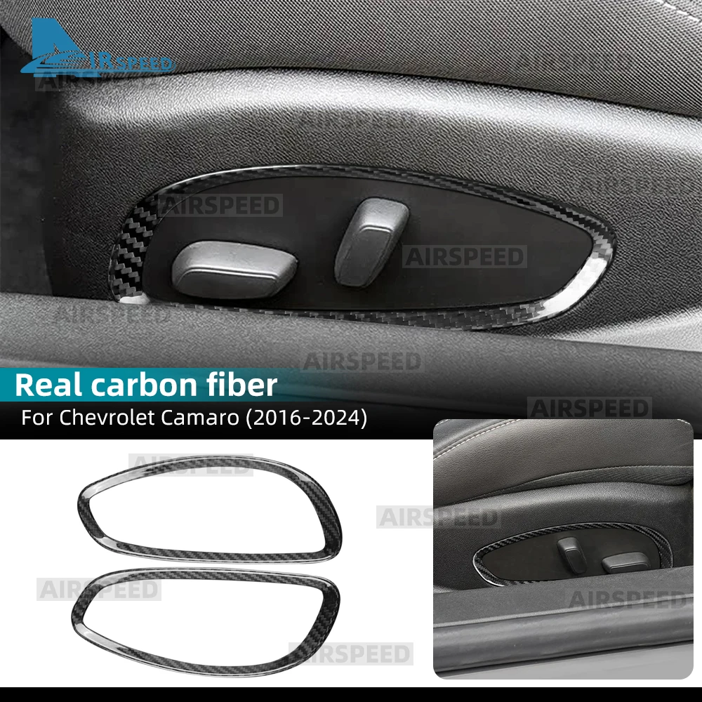 

Hard Carbon Fiber Seat Control Panel Frame Trim for Chevrolet Camaro 2016 2017 2018 2019 2020 2021 2022 2023 2024 Accessories