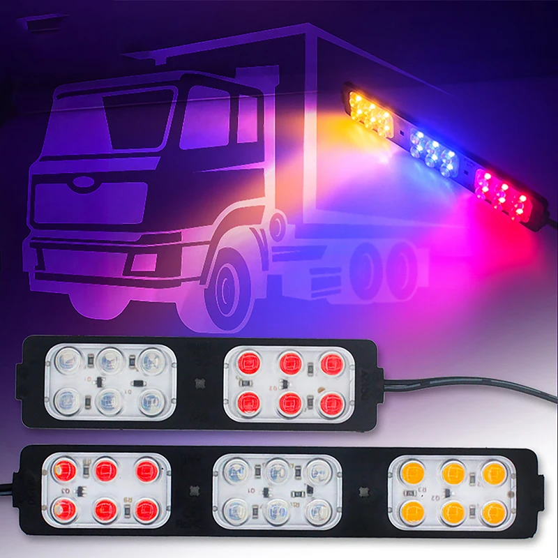 

1PCS Truck LED Light Side Flashing Warning Emergency Indicator Lamp For Van Truck Motorcycle Pickup Offroad Decor Accessories