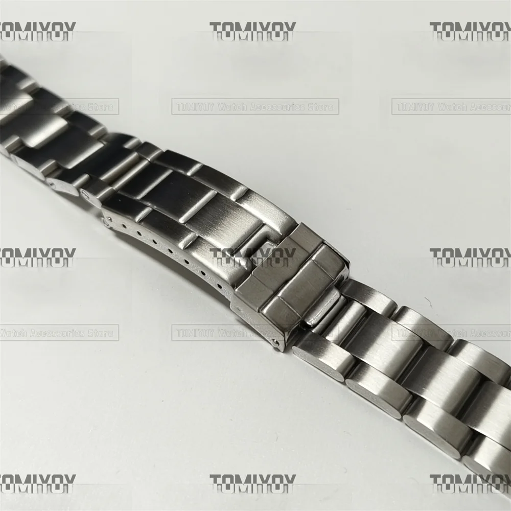 20MM Stainlee Steel Vintage Grid Buckle Curved End Oyster President Watch Strap Bracelet Fit For RLX 116719 16570 16610 93150