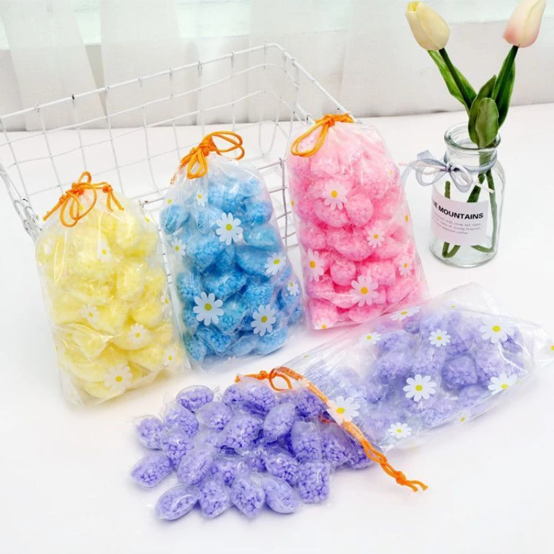 100 قطعة كرة كبسولة سائلة للمنظفات مكافحة ساكنة غسل الملابس حبات العطر دائم للغسالة