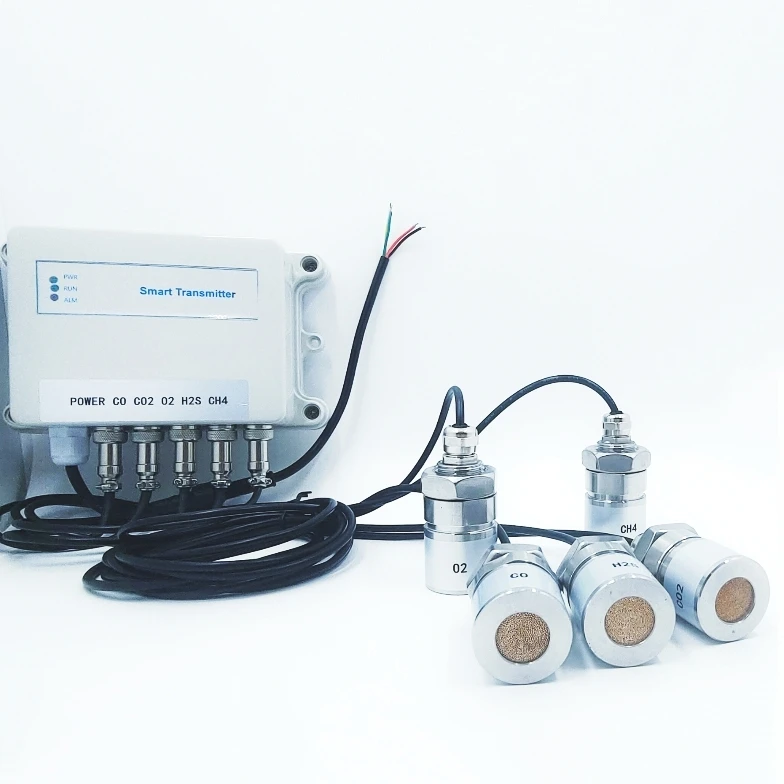 

2025CE MULTI FUNCTIONAL IP65 WATERPROOF 5 in 1 AIR TEMPERATURE HUMIDITY O2 CO CO2 CH4 H2S GAS MULTICHANNEL SENSOR