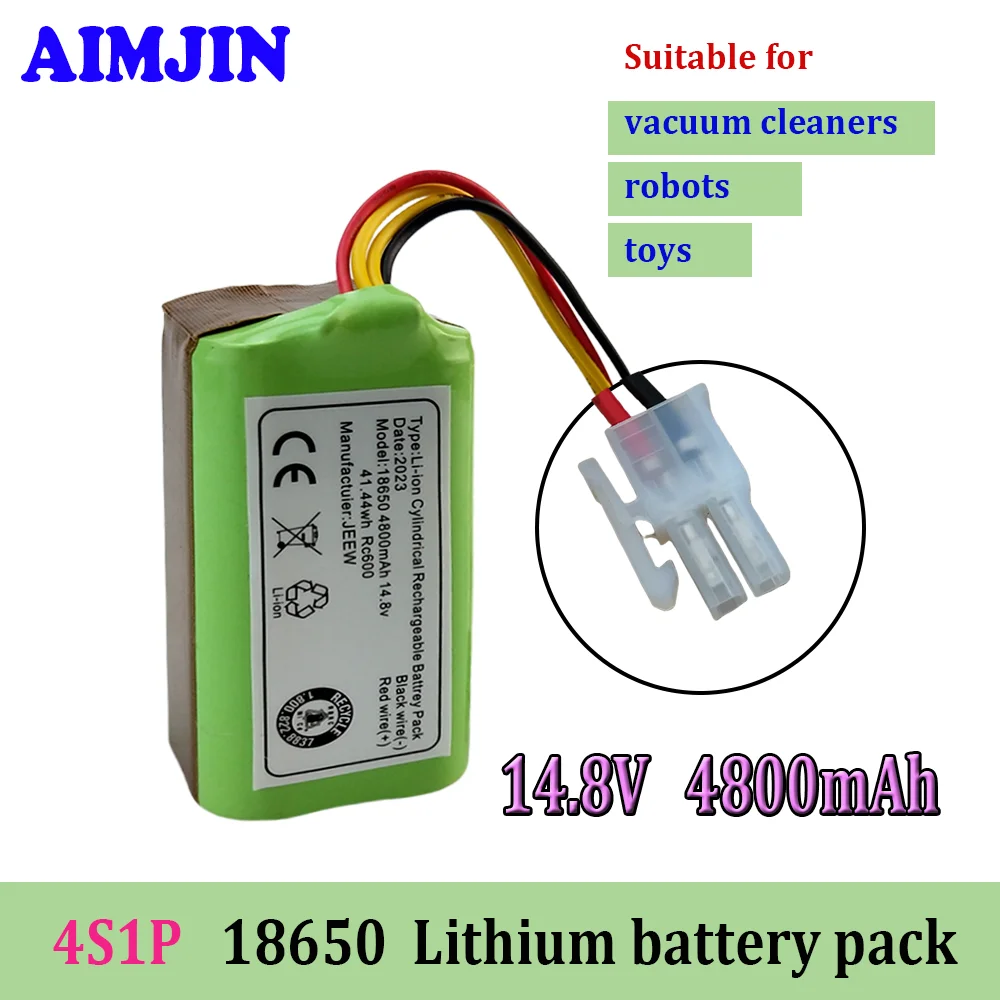 Batterie aste pour aspirateur robot, balayeuse, 14.8V, 4800mAh, 18650, 4s1p, 15CMAX 30, 35C, G10, Deebot N79S, N79W, N79SE